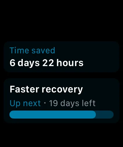 Up next: faster recovery, 19 days left